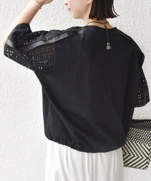 SHIPS / シップス Tシャツ | 《予約》【WEB限定】〈手洗い可能〉レース コンビ ショート スリーブ カットソー | 詳細19