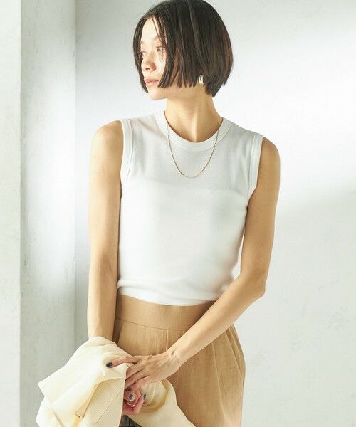 SHIPS / シップス タンクトップ | 〈洗濯機可能〉コットン ベア テレコ リブ タンクトップ | 詳細5