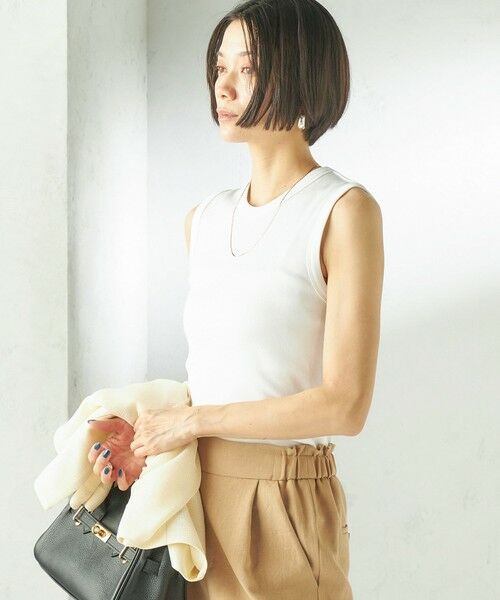 SHIPS / シップス タンクトップ | 〈洗濯機可能〉コットン ベア テレコ リブ タンクトップ | 詳細6