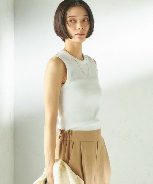 SHIPS / シップス タンクトップ | 〈洗濯機可能〉コットン ベア テレコ リブ タンクトップ | 詳細8