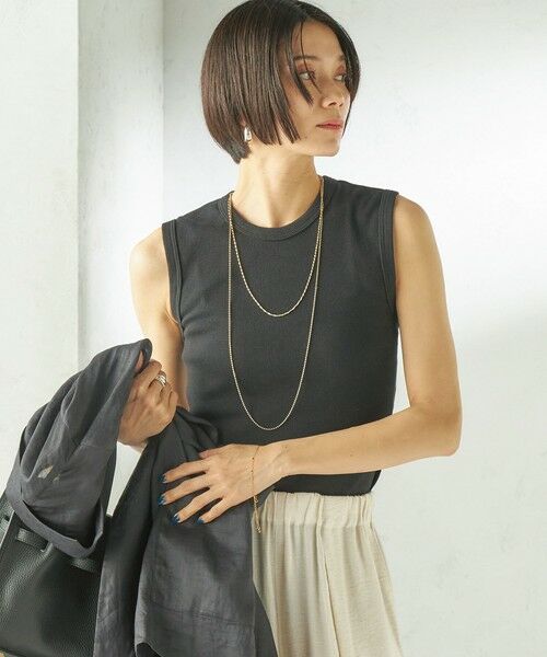 SHIPS / シップス タンクトップ | 〈洗濯機可能〉コットン ベア テレコ リブ タンクトップ | 詳細17