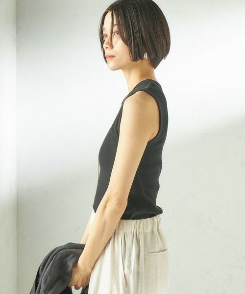 SHIPS / シップス タンクトップ | 〈洗濯機可能〉コットン ベア テレコ リブ タンクトップ | 詳細19