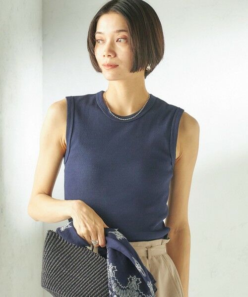 SHIPS / シップス タンクトップ | 〈洗濯機可能〉コットン ベア テレコ リブ タンクトップ | 詳細30