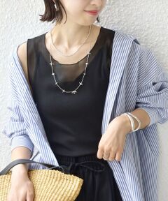 SHIPS / シップス タンクトップ | 〈手洗い可能〉布帛 ドッキング ベア テレコ タンクトップ