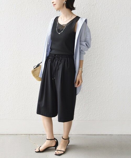 SHIPS / シップス タンクトップ | 〈手洗い可能〉布帛 ドッキング ベア テレコ タンクトップ | 詳細7