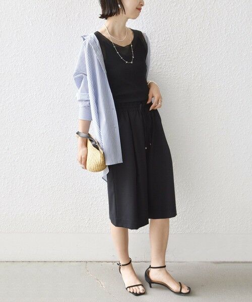 SHIPS / シップス タンクトップ | 〈手洗い可能〉布帛 ドッキング ベア テレコ タンクトップ | 詳細8