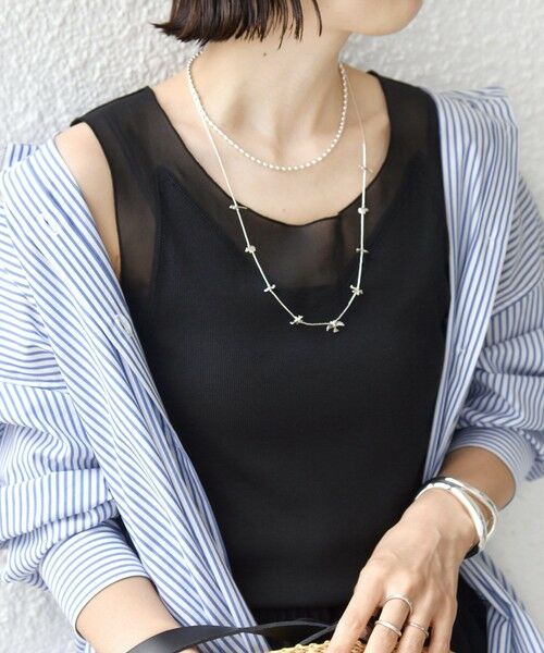 SHIPS / シップス タンクトップ | 〈手洗い可能〉布帛 ドッキング ベア テレコ タンクトップ | 詳細10