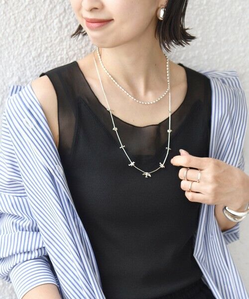 SHIPS / シップス タンクトップ | 〈手洗い可能〉布帛 ドッキング ベア テレコ タンクトップ | 詳細11