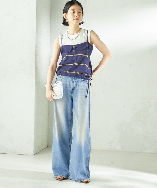 SHIPS / シップス キャミソール・チューブトップ | 《予約》【SHIPS別注】crinkle crinkle crinkle:〈洗濯機可能〉POLO CAMI | 詳細1