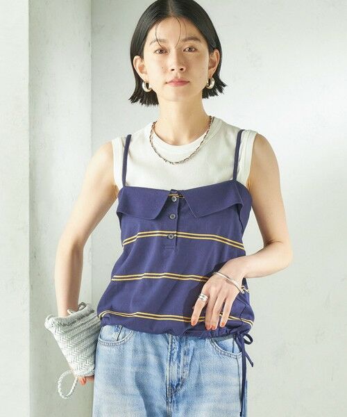 SHIPS / シップス キャミソール・チューブトップ | 《予約》【SHIPS別注】crinkle crinkle crinkle:〈洗濯機可能〉POLO CAMI | 詳細5