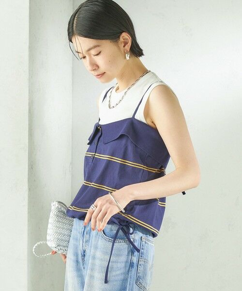 SHIPS / シップス キャミソール・チューブトップ | 《予約》【SHIPS別注】crinkle crinkle crinkle:〈洗濯機可能〉POLO CAMI | 詳細6