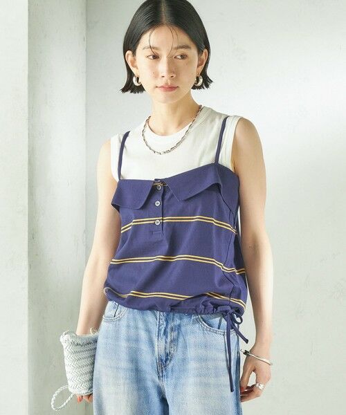 SHIPS / シップス キャミソール・チューブトップ | 《予約》【SHIPS別注】crinkle crinkle crinkle:〈洗濯機可能〉POLO CAMI | 詳細8