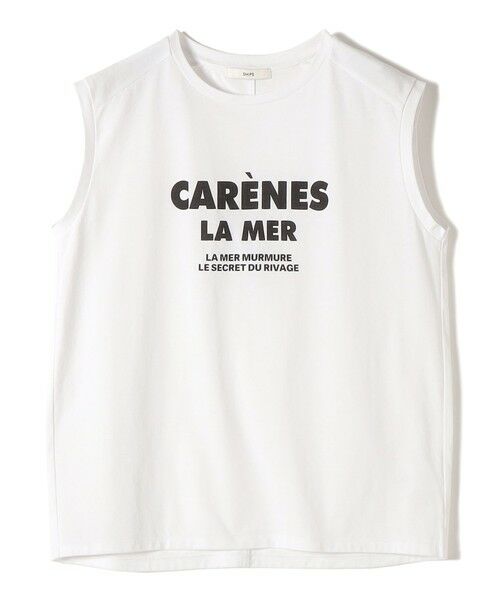 SHIPS / シップス Tシャツ | 《予約》〈洗濯機可能〉メルティ コットン プリント ロゴ フレンチスリーブ TEE | 詳細9