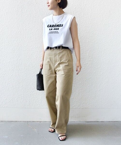 SHIPS / シップス Tシャツ | 《予約》〈洗濯機可能〉メルティ コットン プリント ロゴ フレンチスリーブ TEE | 詳細2