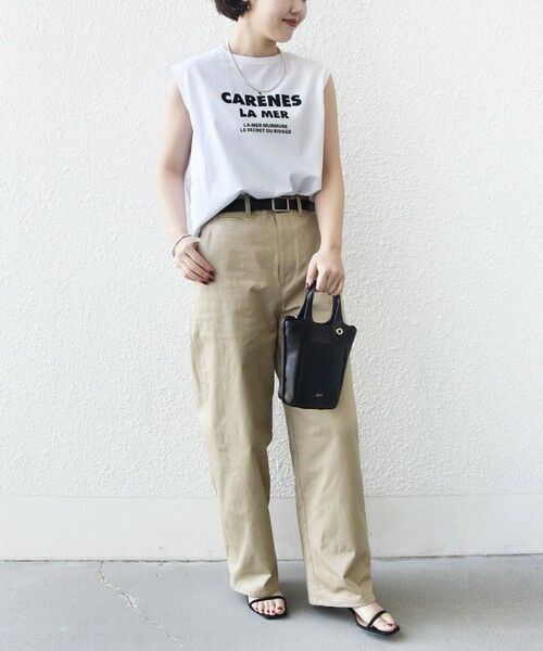 SHIPS / シップス Tシャツ | 《予約》〈洗濯機可能〉メルティ コットン プリント ロゴ フレンチスリーブ TEE | 詳細4