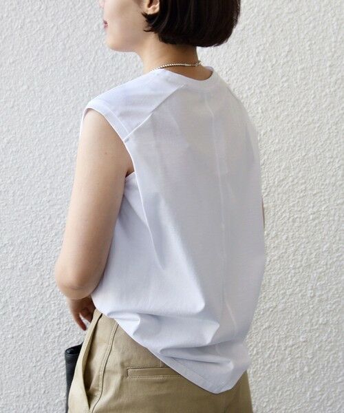 SHIPS / シップス Tシャツ | 《予約》〈洗濯機可能〉メルティ コットン プリント ロゴ フレンチスリーブ TEE | 詳細6