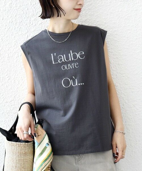 SHIPS / シップス Tシャツ | 《予約》〈洗濯機可能〉メルティ コットン プリント ロゴ フレンチスリーブ TEE | 詳細15