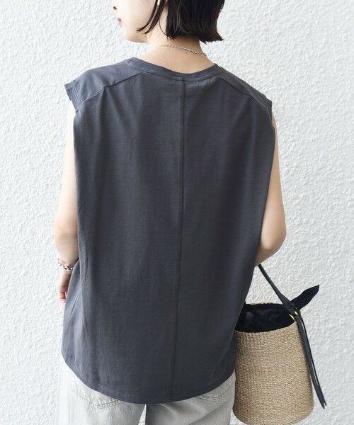 SHIPS / シップス Tシャツ | 《予約》〈洗濯機可能〉メルティ コットン プリント ロゴ フレンチスリーブ TEE | 詳細17