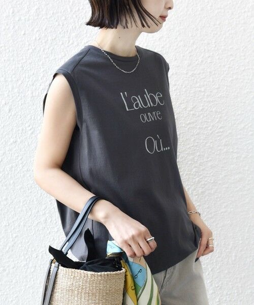 SHIPS / シップス Tシャツ | 《予約》〈洗濯機可能〉メルティ コットン プリント ロゴ フレンチスリーブ TEE | 詳細18