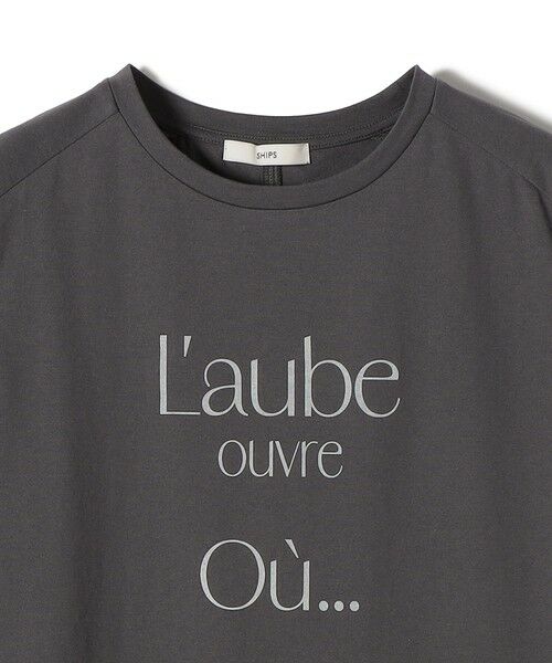 SHIPS / シップス Tシャツ | 《予約》〈洗濯機可能〉メルティ コットン プリント ロゴ フレンチスリーブ TEE | 詳細21