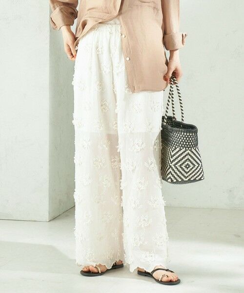 SHIPS / シップス その他パンツ | 《予約》【SHIPS別注】crinkle crinkle crinkle:〈手洗い可能〉3D 刺繍 ワイド パンツ | 詳細5