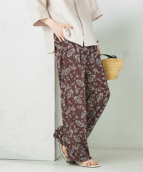 SHIPS / シップス その他パンツ | 《予約》【SHIPS別注】TICCA×manipuri:〈手洗い可能〉プリント パンツ（ブラウン）