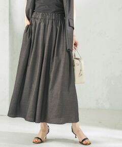 SHIPS / シップス ショート・ハーフ・半端丈パンツ | 《予約》〈接触冷感/UVカット/吸水速乾/洗濯機可能〉SUUSUU ギャザー フレア  ワイドパンツ