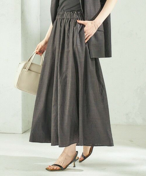 SHIPS / シップス ショート・ハーフ・半端丈パンツ | 【実力派ベーシック】〈接触冷感/UVカット/吸水速乾/洗濯機可能〉SUUSUU ギャザー フレア  ワイドパンツ | 詳細10