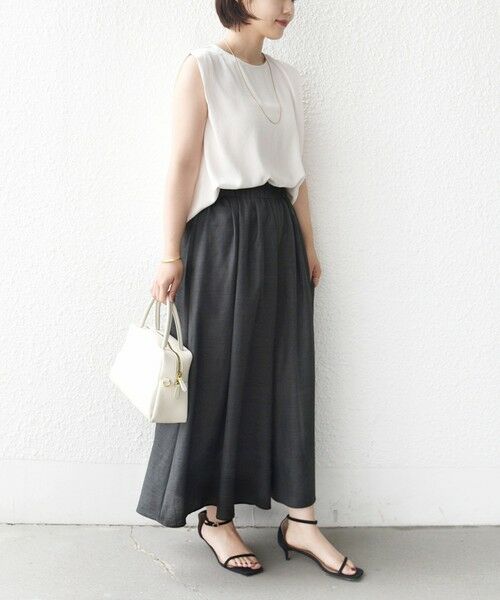 SHIPS / シップス ショート・ハーフ・半端丈パンツ | 【実力派ベーシック】〈接触冷感/UVカット/吸水速乾/洗濯機可能〉SUUSUU ギャザー フレア  ワイドパンツ | 詳細14