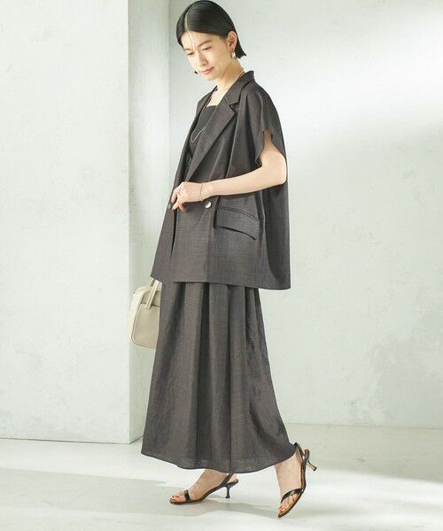 SHIPS / シップス ショート・ハーフ・半端丈パンツ | 《予約》〈接触冷感/UVカット/吸水速乾/洗濯機可能〉SUUSUU ギャザー フレア  ワイドパンツ | 詳細2