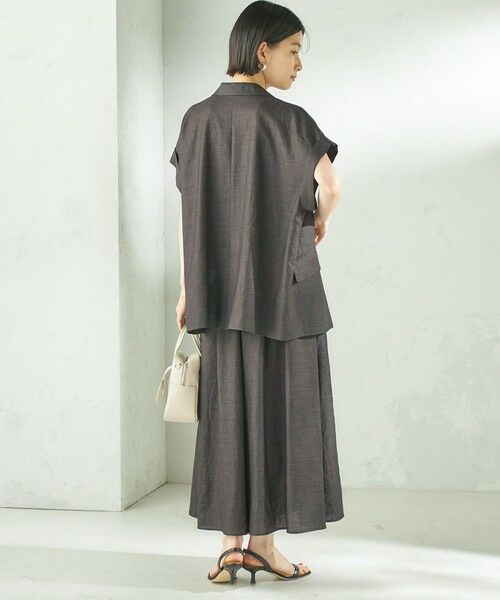 SHIPS / シップス ショート・ハーフ・半端丈パンツ | 《予約》〈接触冷感/UVカット/吸水速乾/洗濯機可能〉SUUSUU ギャザー フレア  ワイドパンツ | 詳細3