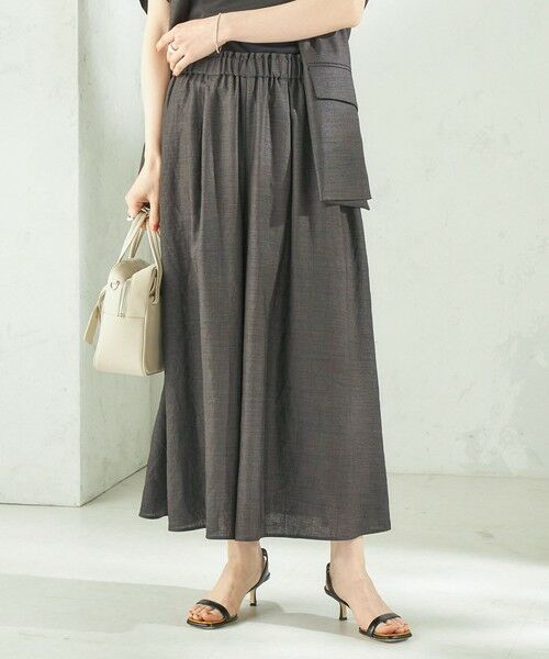 SHIPS / シップス ショート・ハーフ・半端丈パンツ | 《予約》〈接触冷感/UVカット/吸水速乾/洗濯機可能〉SUUSUU ギャザー フレア  ワイドパンツ | 詳細5