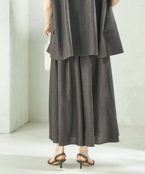 SHIPS / シップス ショート・ハーフ・半端丈パンツ | 《予約》〈接触冷感/UVカット/吸水速乾/洗濯機可能〉SUUSUU ギャザー フレア  ワイドパンツ | 詳細7