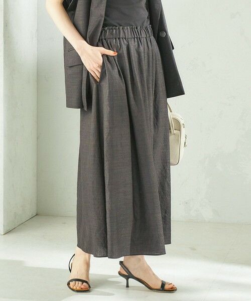 SHIPS / シップス ショート・ハーフ・半端丈パンツ | 《予約》〈接触冷感/UVカット/吸水速乾/洗濯機可能〉SUUSUU ギャザー フレア  ワイドパンツ | 詳細8