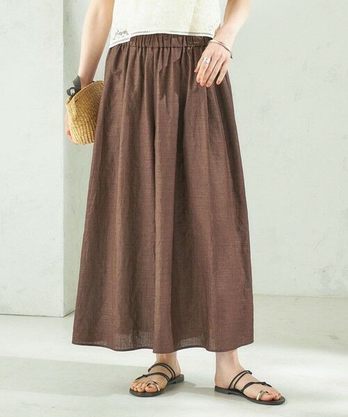 SHIPS / シップス ショート・ハーフ・半端丈パンツ | 《予約》〈接触冷感/UVカット/吸水速乾/洗濯機可能〉SUUSUU ギャザー フレア  ワイドパンツ | 詳細15