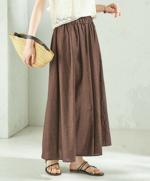 SHIPS / シップス ショート・ハーフ・半端丈パンツ | 《予約》〈接触冷感/UVカット/吸水速乾/洗濯機可能〉SUUSUU ギャザー フレア  ワイドパンツ | 詳細18