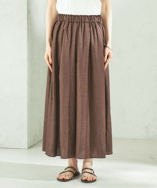 SHIPS / シップス ショート・ハーフ・半端丈パンツ | 《予約》〈接触冷感/UVカット/吸水速乾/洗濯機可能〉SUUSUU ギャザー フレア  ワイドパンツ | 詳細28