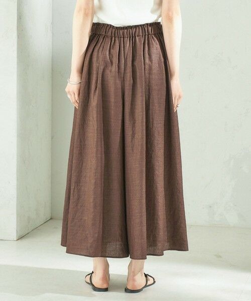 SHIPS / シップス ショート・ハーフ・半端丈パンツ | 《予約》〈接触冷感/UVカット/吸水速乾/洗濯機可能〉SUUSUU ギャザー フレア  ワイドパンツ | 詳細30