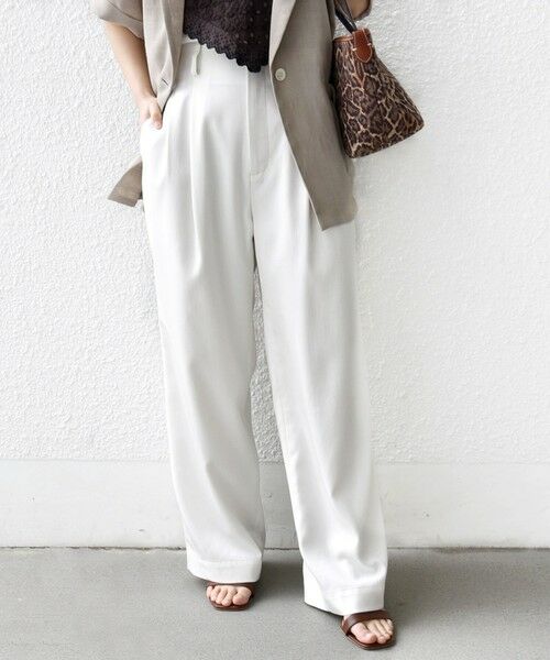 SHIPS / シップス その他パンツ | 《予約》〈接触冷感 / UVカット/ 手洗い可能〉スマート イージー デニム ライク タック パンツ | 詳細5