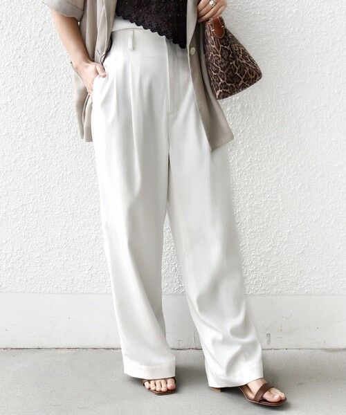 SHIPS / シップス その他パンツ | 《予約》〈接触冷感 / UVカット/ 手洗い可能〉スマート イージー デニム ライク タック パンツ | 詳細8