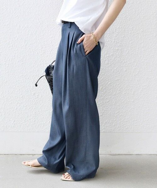 SHIPS / シップス その他パンツ | 《予約》〈接触冷感 / UVカット/ 手洗い可能〉スマート イージー デニム ライク タック パンツ | 詳細16