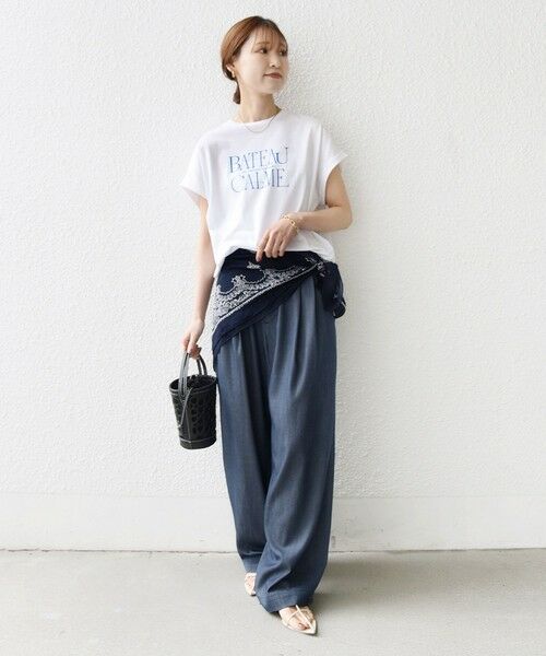 SHIPS / シップス その他パンツ | 〈接触冷感/UVカット/手洗い可能〉スマート イージー デニム ライク タック パンツ | 詳細25
