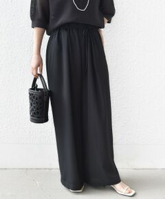 SHIPS / シップス その他パンツ | 〈接触冷感/防シワ/洗濯機可能〉麻調 ウエスト リボン インタック イージー パンツ