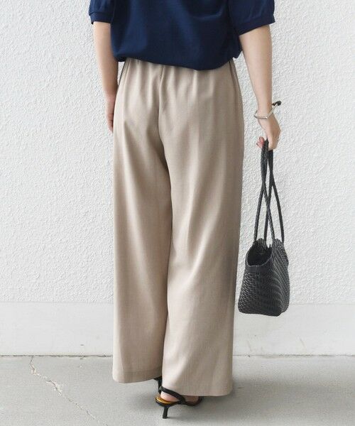 SHIPS / シップス その他パンツ | 〈接触冷感/防シワ/洗濯機可能〉麻調 ウエスト リボン インタック イージー パンツ | 詳細6