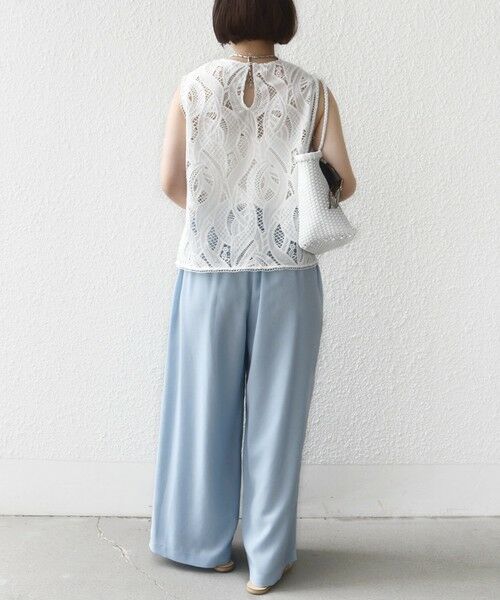 SHIPS / シップス その他パンツ | 〈接触冷感/防シワ/洗濯機可能〉麻調 ウエスト リボン インタック イージー パンツ | 詳細22