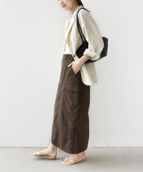 SHIPS / シップス ロング・マキシ丈スカート | 《予約》【SHIPS別注】GUNG HO:〈洗濯機可能〉SLD カーゴ スカート | 詳細2