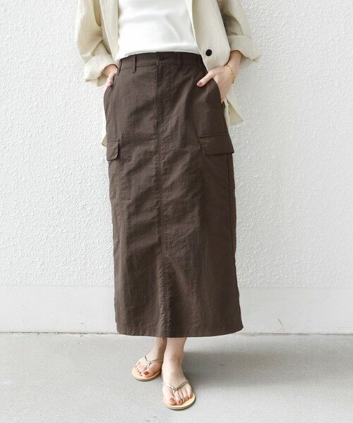 SHIPS / シップス ロング・マキシ丈スカート | 《予約》【SHIPS別注】GUNG HO:〈洗濯機可能〉SLD カーゴ スカート | 詳細4