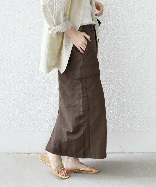 SHIPS / シップス ロング・マキシ丈スカート | 《予約》【SHIPS別注】GUNG HO:〈洗濯機可能〉SLD カーゴ スカート | 詳細7