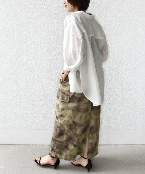SHIPS / シップス ロング・マキシ丈スカート | 《予約》【SHIPS別注】GUNG HO:〈洗濯機可能〉CAMO柄 カーゴ スカート | 詳細3