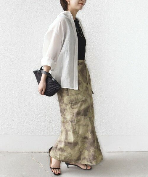 SHIPS / シップス ロング・マキシ丈スカート | 《予約》【SHIPS別注】GUNG HO:〈洗濯機可能〉CAMO柄 カーゴ スカート | 詳細4